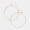 Fashnzfab Textured Brass Metal Open Circle Dangle Earrings In Gold