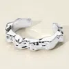 Fashnzfab Textured Chunky Metal Cuff Bracelet Rhodium In Multi