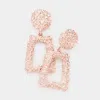 Fashnzfab Textured Color Metal Open Trapezoid Knocker Earrings In Multi