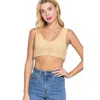 FASHNZFAB TEXTURED CROP SWEATER TANK TOP