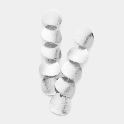 Fashnzfab Textured Disc Metal Link Earrings In Multi