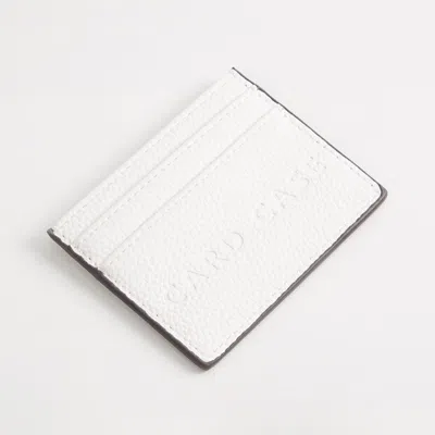 Fashnzfab Textured Faux Leather Card Case Wallet In White