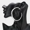 Fashnzfab Textured Irregular Metal Hoop Earrings - Matte Silver In Silver