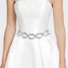 Fashnzfab Textured Metal Oval Link Chain Waist Belt In Silver