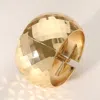 Fashnzfab Textured Wide Chunky Metal Hinged Bangle Bracelet Gold In Gold