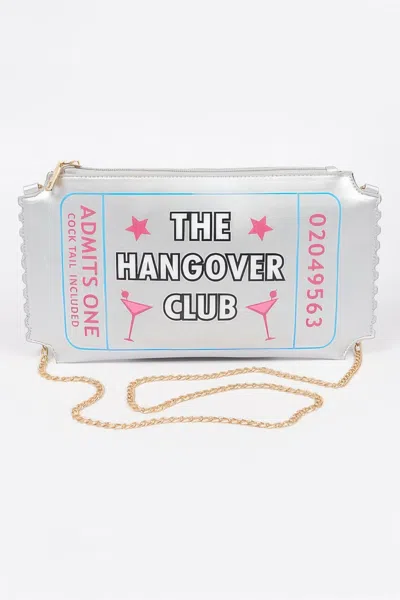 Fashnzfab The Hangover Club Clutch In Silver