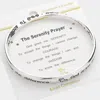 Fashnzfab The Serenity Prayer Message Bangle Bracelet Antique Silver In Multi
