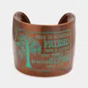 Fashnzfab There Is No Better Friend.. Tree Of Life _ Hand Made Metal Cuff Bracelet Copper Burnished In Multi