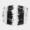 Fashnzfab Thick Seed Bead Stretch Bracelet In Multi