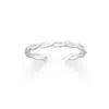 Fashnzfab Thin Double Twist Toe Ring In Pattern