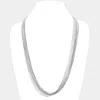 Fashnzfab Thin Metal Layered Necklace In Multi