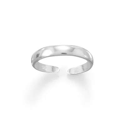 Fashnzfab Thin Polished Toe Ring In Orange
