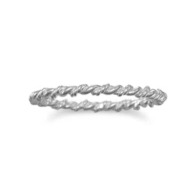 Fashnzfab Thin Twisted Band In Neutral