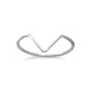 Fashnzfab Thin "v" Design Ring In Orange