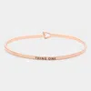 Fashnzfab Thing One Thin Brass Metal Hook Bracelet Rose Gold In Multi