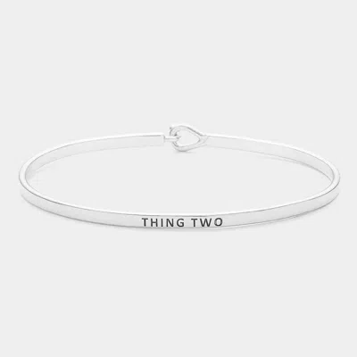 Fashnzfab Thing Two Thin Brass Metal Hook Bracelet In Multi