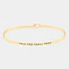 Fashnzfab This Too Shall Pass Thin Metal Hook Bracelet In Gold