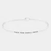 Fashnzfab This Too Shall Pass Thin Metal Hook Bracelet Rhodium In Multi