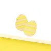 Fashnzfab Thread Wrapped Easter Egg Stud Earrings In Yellow