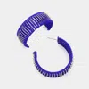 Fashnzfab Thread Wrapped Hoop Earrings - Royal Blue In Blue