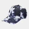 Fashnzfab Tie Dye Baseball Cap In Black