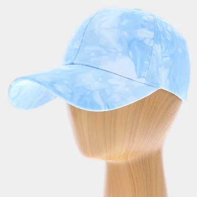 Fashnzfab Tie Dye Baseball Cap In Blue