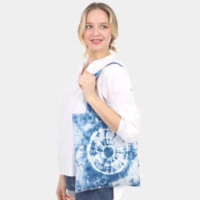 Fashnzfab Tie Dye Eco Shoulder Bag In Blue