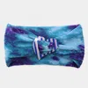 Fashnzfab Tie Dye Heart Knot Headband In Blue