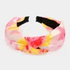 Fashnzfab Tie Dye Knot Burnout Headband In Red