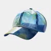 Fashnzfab Tie Dye Pattern Baseball Cap In Blue