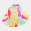 Fashnzfab Tie Dye Patterned Panama Hat In Multi