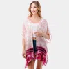 Fashnzfab Tie Dye Print Topper Poncho In Pink