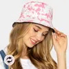 Fashnzfab Tie Dye Reversible Bucket Hat In Pink