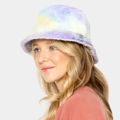 Fashnzfab Tie Dye Teddy Bucket Hat In Multi