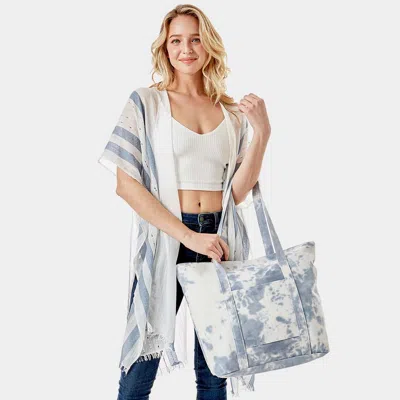 Fashnzfab Tie Dye Tote Bag In Gray