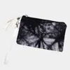 Fashnzfab Tie Dye Wristlet Pouch Bag In Black
