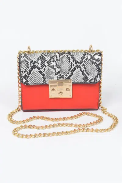 Fashnzfab Too Glam Lady Clutch In Red