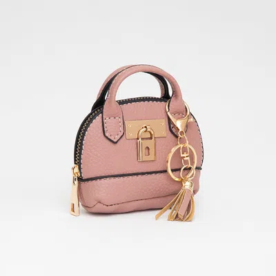 Fashnzfab Top Handle Coin Purse Mini Pouch Bag / Bag Charm In Pink