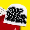 Fashnzfab Top Tier Message Beanie Hat In White