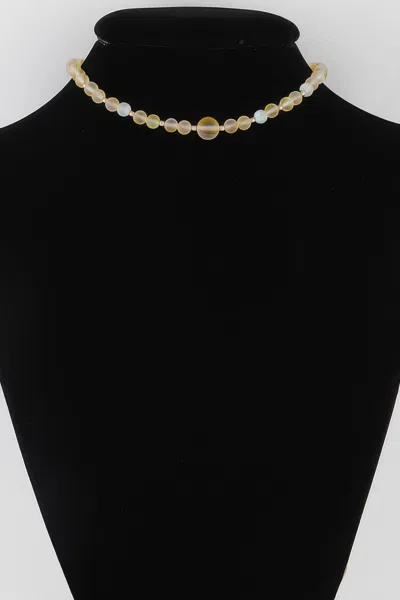 Fashnzfab Translucent Bead Necklace In Multi