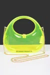 Fashnzfab Transparent Acrylic Clutch In Yellow