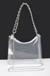 Fashnzfab Transparent Big Chain Bag In Multi
