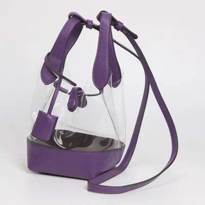 Fashnzfab Transparent Bucket Shoulder Bag / Crossbody Bag In Purple