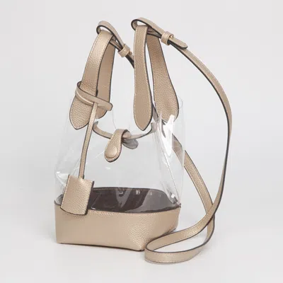 Fashnzfab Transparent Bucket Shoulder Bag Crossbody Bag In Sand