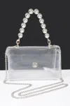 Fashnzfab Transparent Ccb Handle Flap Clutch In Multi