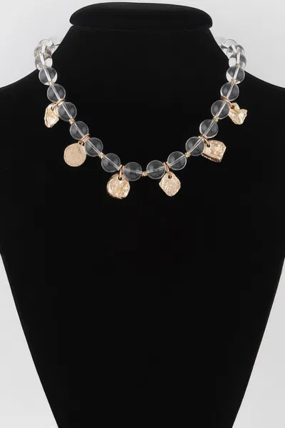 Fashnzfab Transparent Charm Bead Necklace