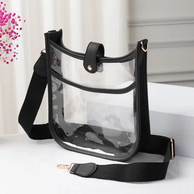 Fashnzfab Transparent Crossbody Bag In Black