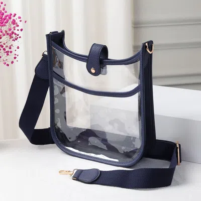 Fashnzfab Transparent Crossbody Bag In Blue