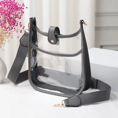 Fashnzfab Transparent Crossbody Bag In Grey