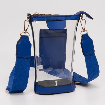 Fashnzfab Transparent Crossbody Bag / Phone Bag In Blue